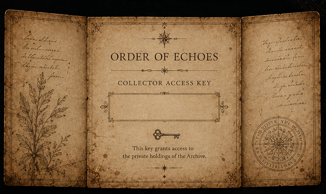 The opened Order of Echoes record