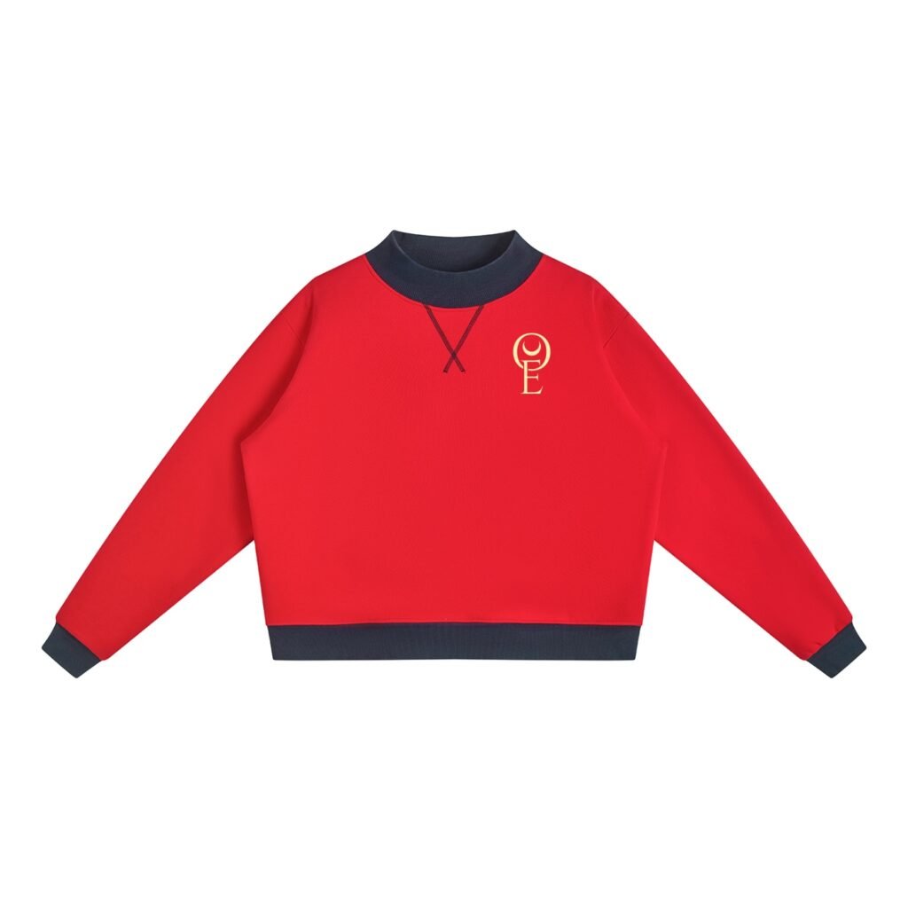 OE Women’s Mock Neck Crewneck Sweatshirt